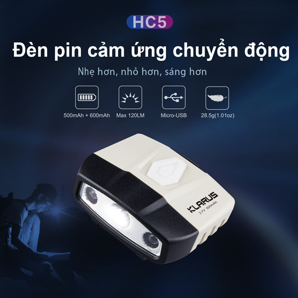 Đèn pin đội đầu KLARUS HC5