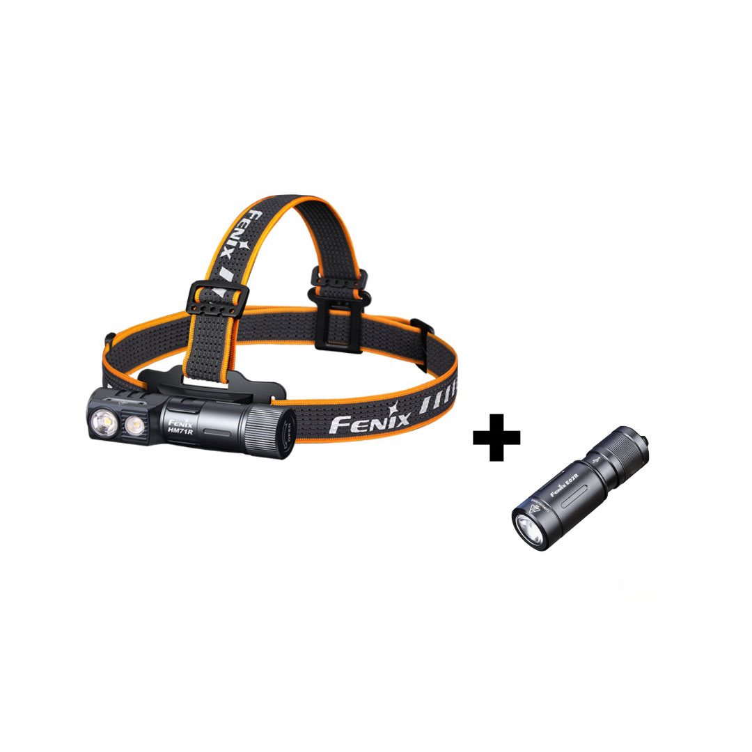 Đèn pin đội đầu FENIX HM71R sáng 2700 lumen chiếu xa 230m pin 21700 5000mah sạc USB-C