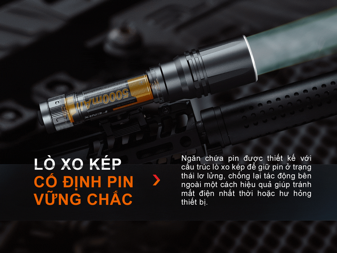 Đèn laser trắng FENIX HT30R sáng 500 lumen chiếu xa 1500m pin sạc 21700 USB-C