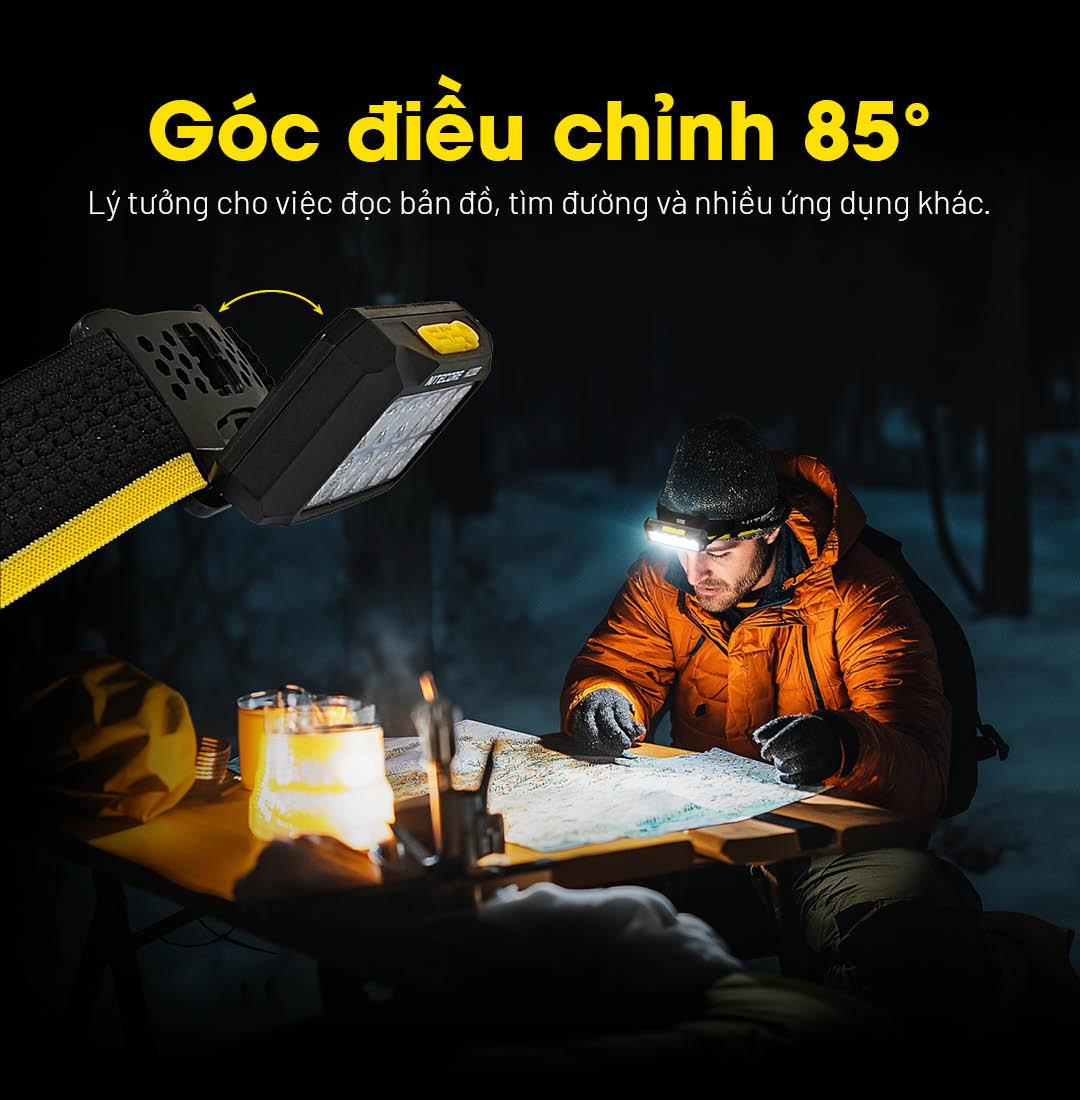 góc chiếu của đèn chỉnh 85 độ
