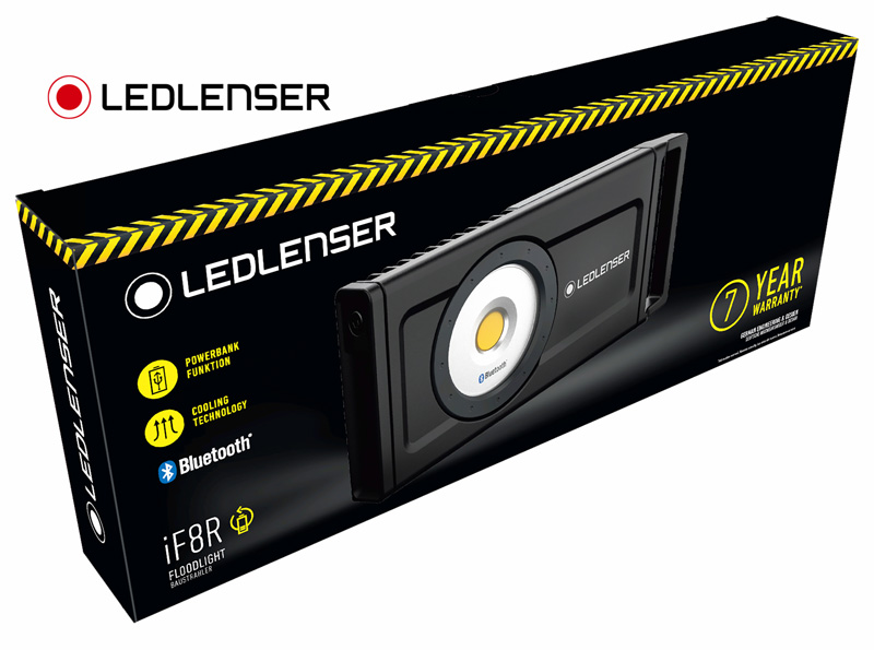 Đèn pin công nghiệp LEDLENSER IF8R độ sáng 4500 lumen sử dụng 3 pin 21700 12000mAh cổng sạc USB-C