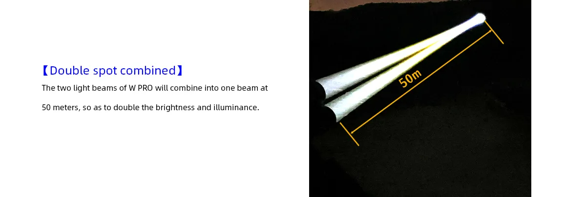 Đèn laser trắng MAXTOCH OWLEYES W PRO V2.0 Diamond tầm chiếu siêu xa 4500m độ sáng 1200 lumen pack pin liền thân kèm theo