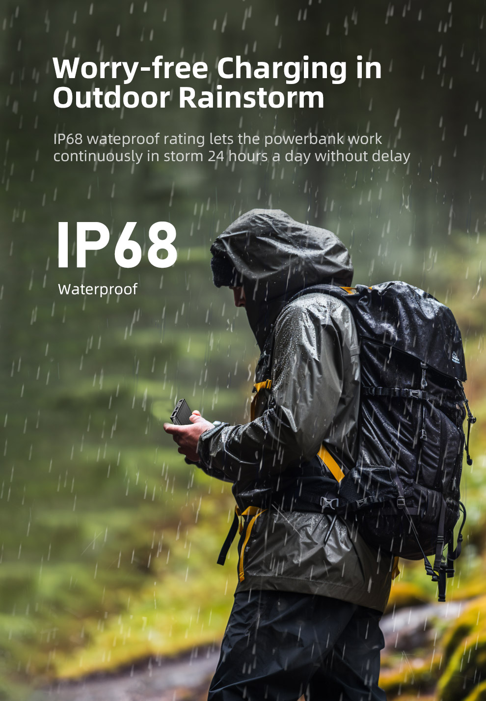 Sạc pin dự phòng siêu nhẹ KLARUS K5 10.000mAh làm từ sợi carbon chống nước IP68