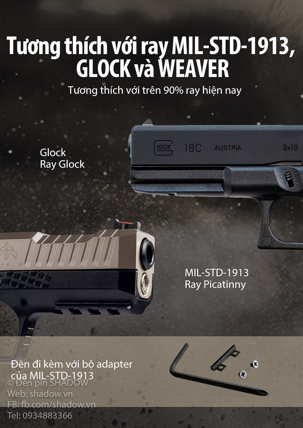 Phụ kiện chuyên dụng KLARUS GL1 sáng 600 lumen chiếu xa 83m