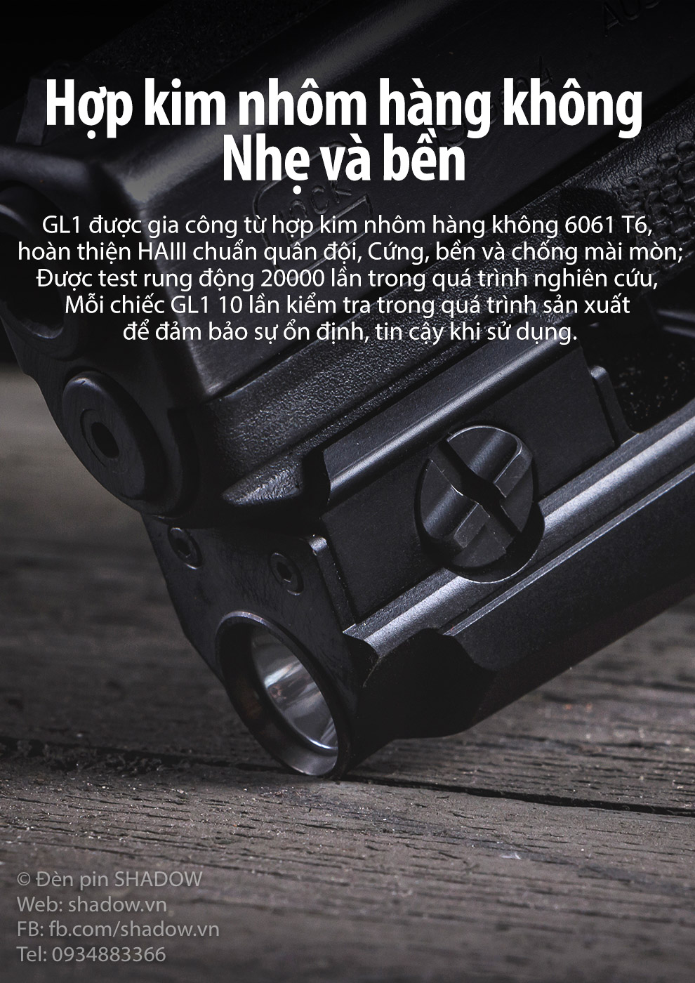 Phụ kiện chuyên dụng KLARUS GL1 sáng 600 lumen chiếu xa 83m