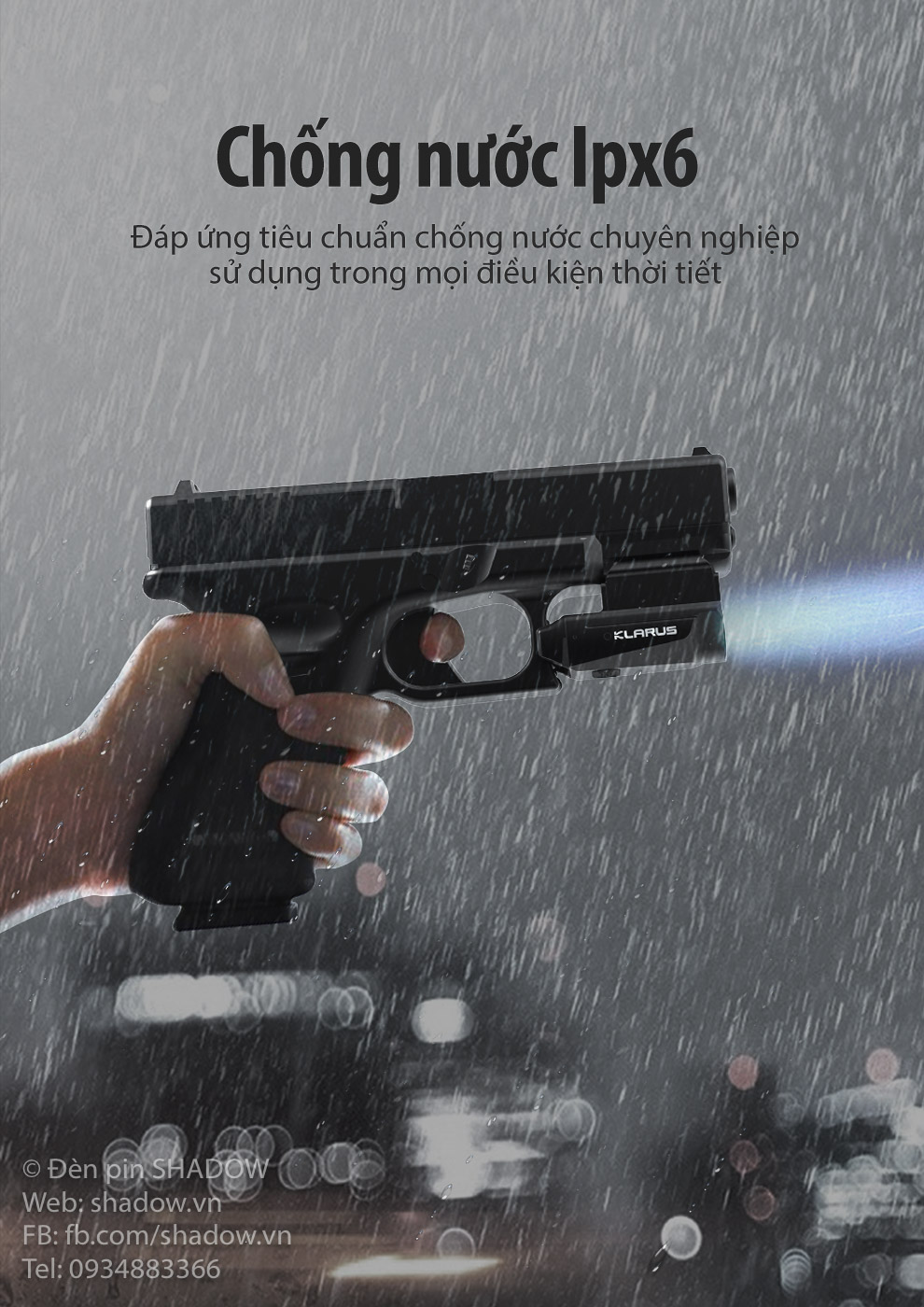 Phụ kiện chuyên dụng KLARUS GL1 sáng 600 lumen chiếu xa 83m