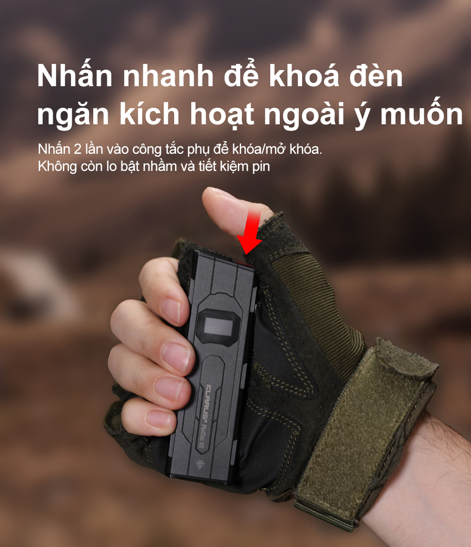 Đèn pin tác chiến siêu gọn KLARUS FlatTac X2 Độ sáng 3000 Lumens - Chiếu xa 170m