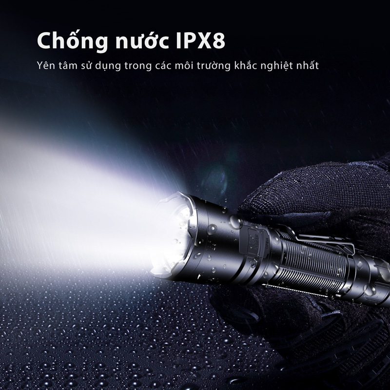 Đèn pin phản ứng nhanh KLARUS XT11R sáng 1300 lumen chiếu xa 300m
