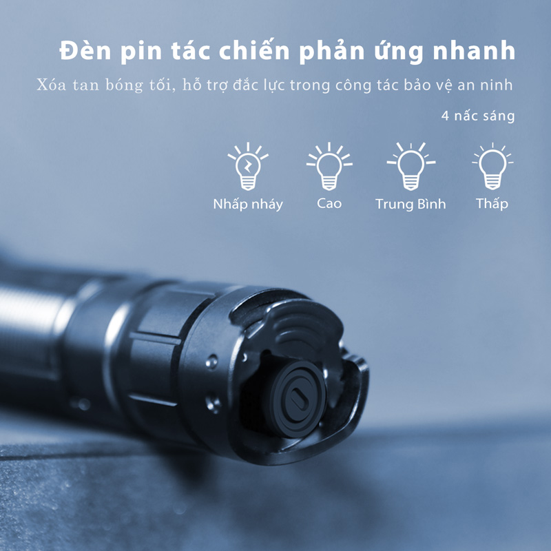 Đèn pin phản ứng nhanh KLARUS XT11R sáng 1300 lumen chiếu xa 300m