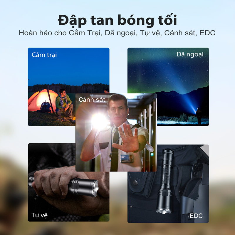 Đèn pin phản ứng nhanh KLARUS XT11R sáng 1300 lumen chiếu xa 300m