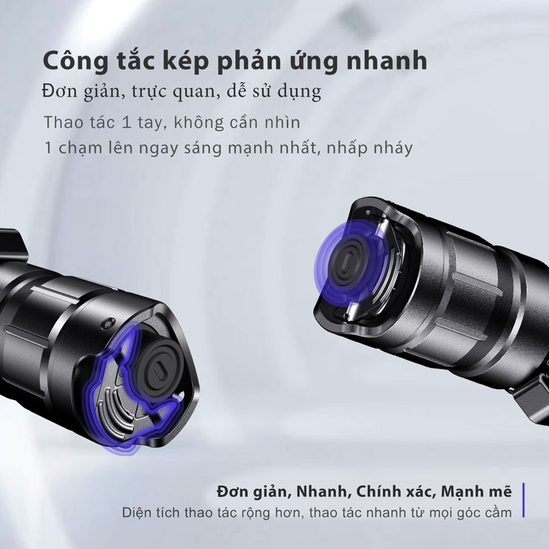 Đèn pin phản ứng nhanh KLARUS XT11R sáng 1300 lumen chiếu xa 300m