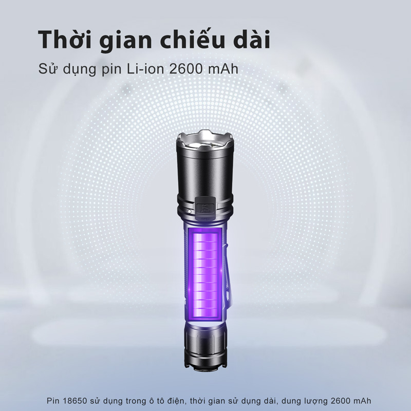 Đèn pin phản ứng nhanh KLARUS XT11R sáng 1300 lumen chiếu xa 300m