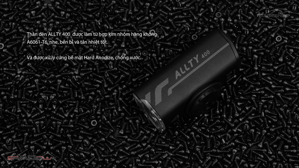 Đèn xe đạp MAGICSHINE ALLTY 400 V2.0 độ sáng 400 lumen pin 900mAh