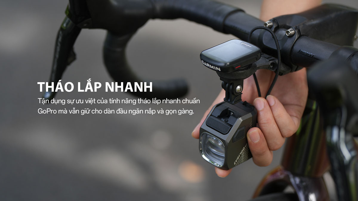 Đèn xe đạp MAGICSHINE EVO 1700SD với khả năng tháo lắp nhanh