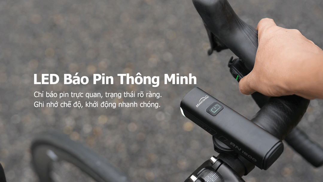 Đèn xe đạp MAGICSHINE RN 1500 V2 siêu sáng 1500lm 5000mAh hỗ trợ đồng bộ ánh sáng FTR, Powerbank