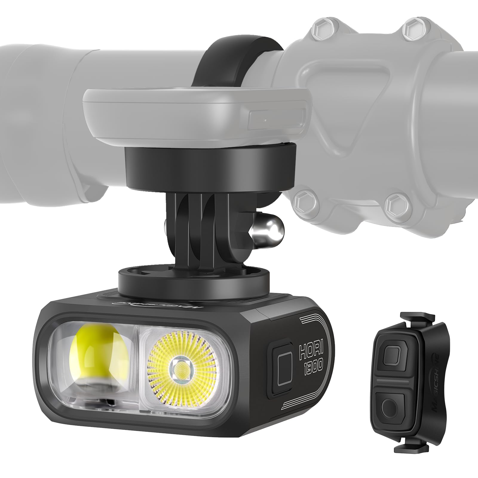 Đèn pha xe đạp Magicshine Hori 1300 – Sáng 1300 lumen, gắn kép, sạc USB-C