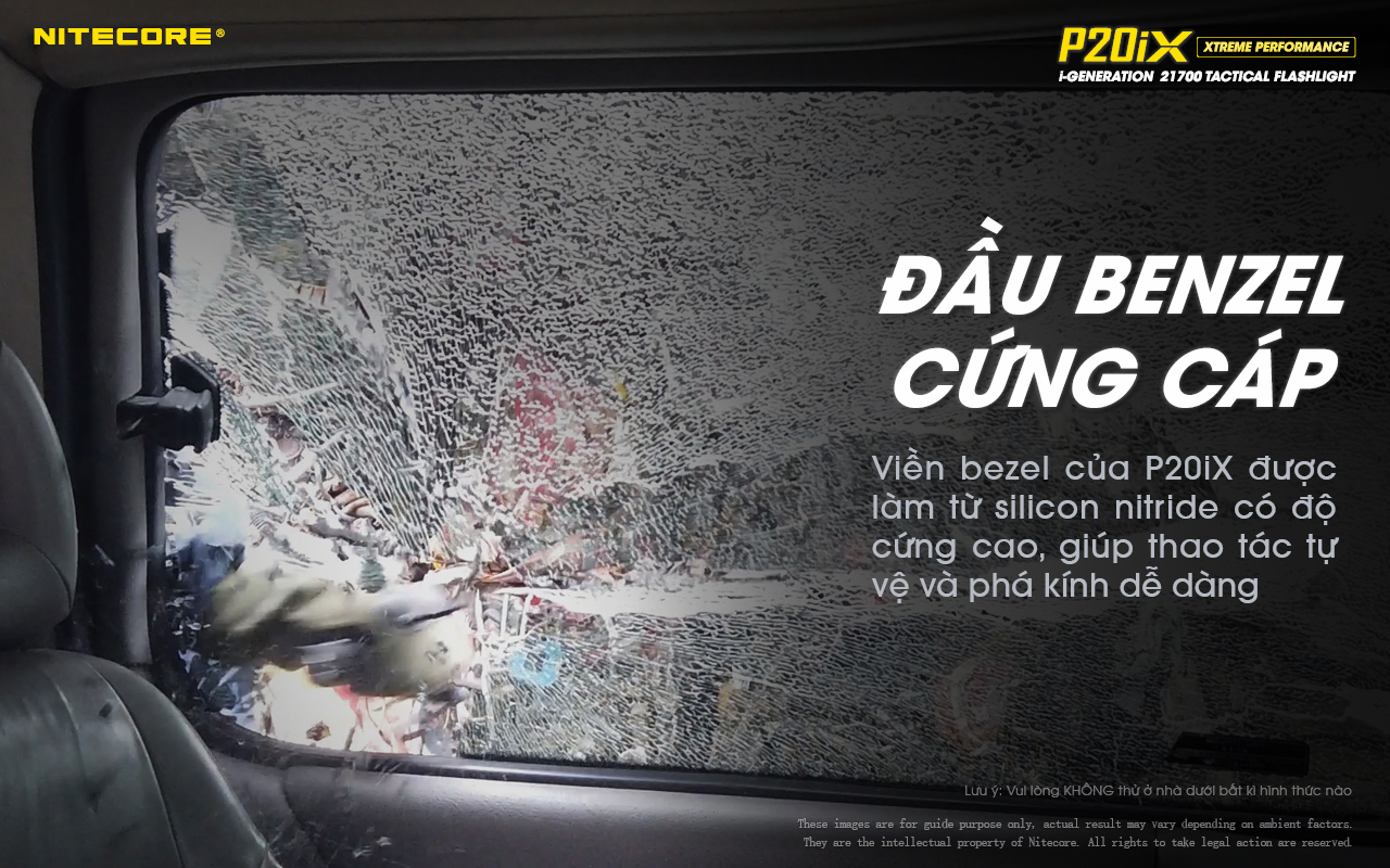 Đèn pin tác chiến NITECORE P20iX sáng 4.000 lm chiếu xa 221m pin sạc 21700i - 5000mAh trấu phá kính công tắc kép phản ứng nhanh