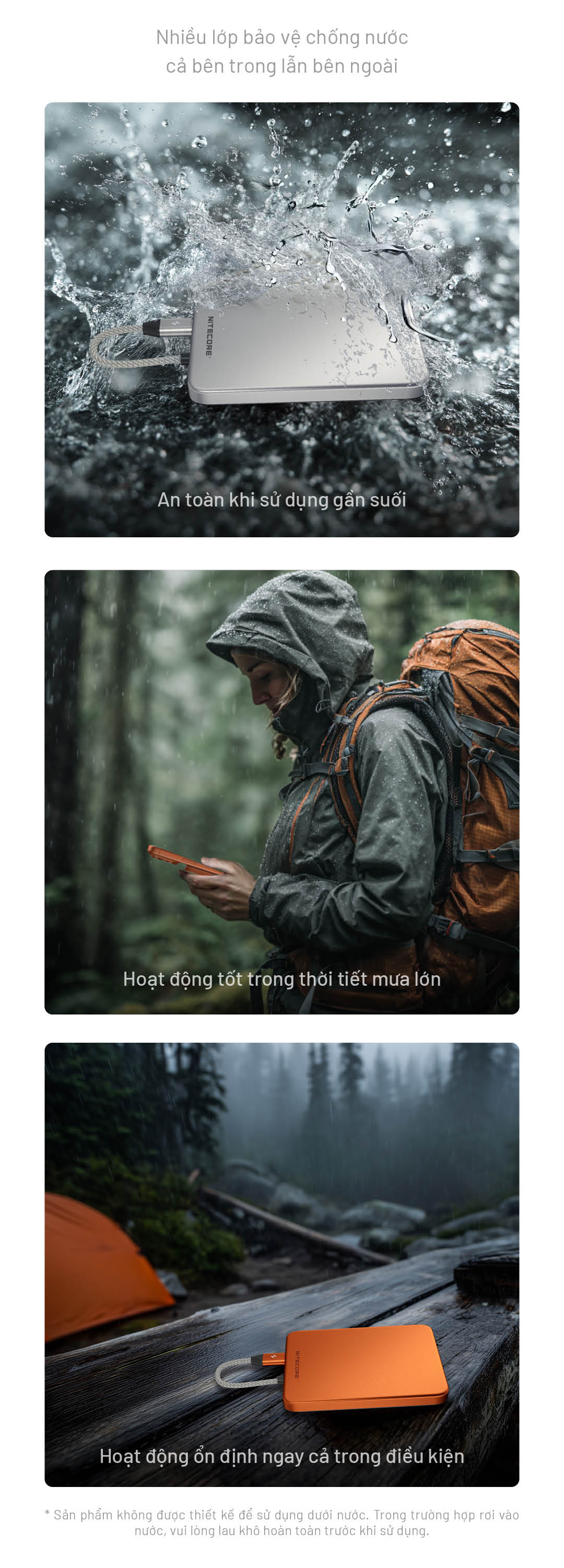 NITECORE POCKET 5 5000mAh IPX7 chống nước outdoor