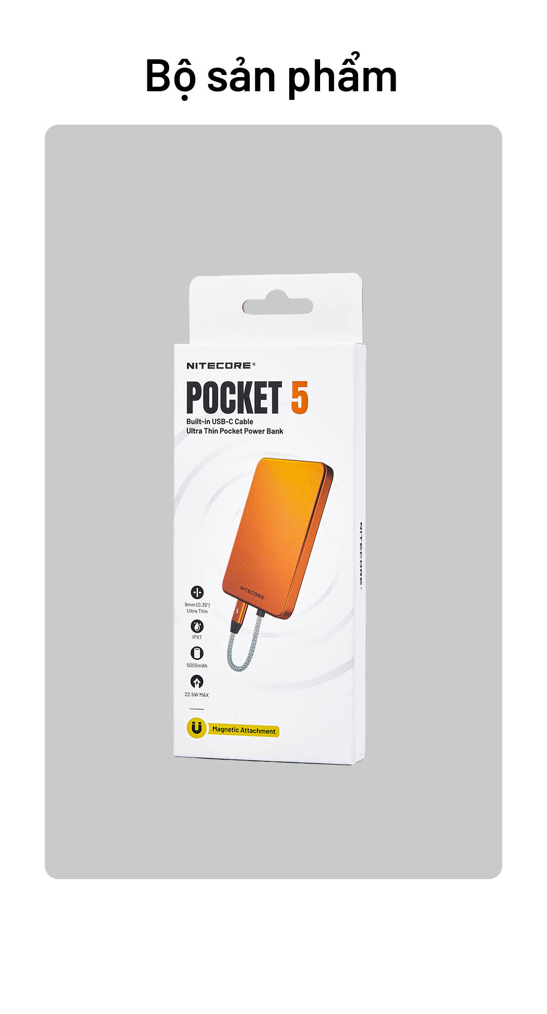 Hộp sản phẩm NITECORE POCKET 5 chính hãng