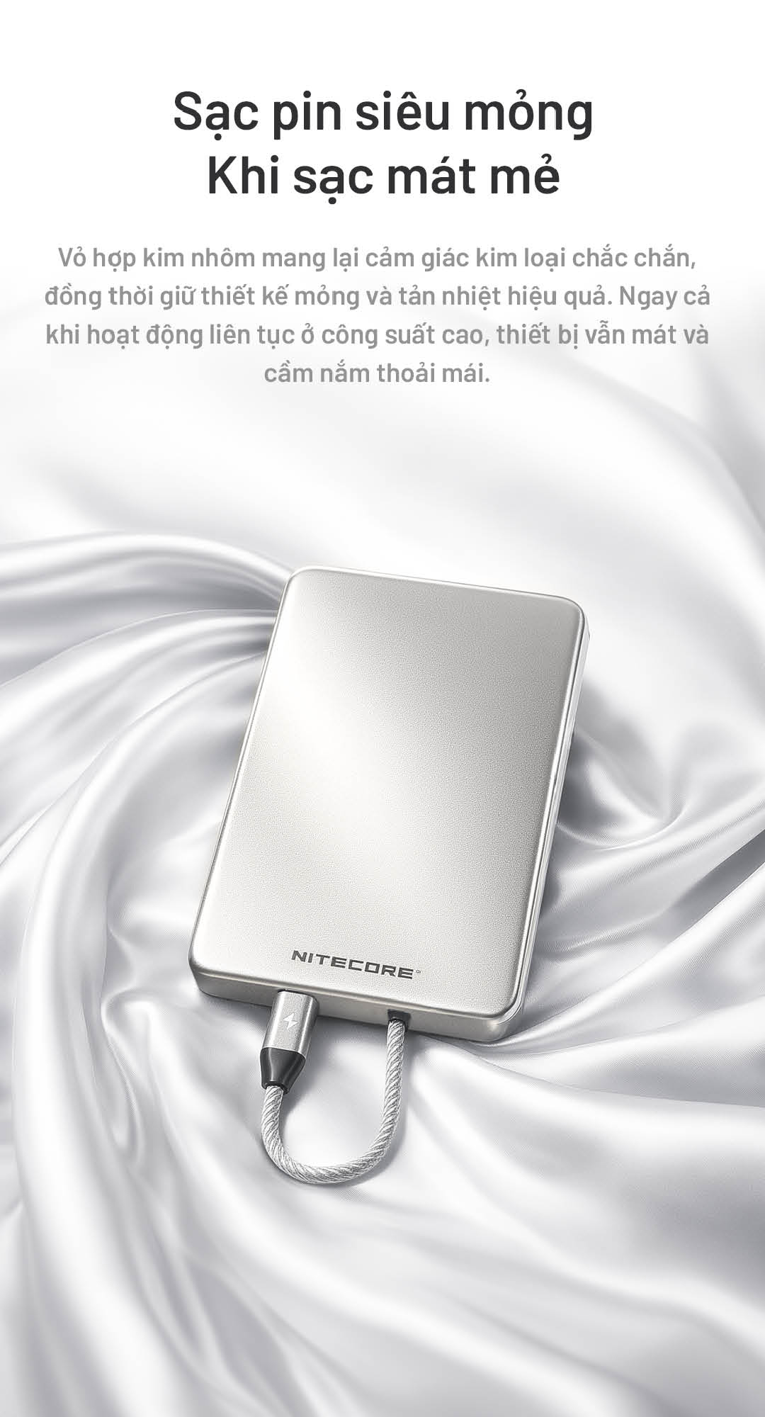 Hợp kim nhôm cao cấp Cảm giác chắc chắn Hoạt động lâu vẫn mát tay