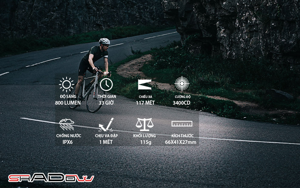 Đèn xe đạp MAGICSHINE RAY800 sáng 800 lumen pin 1700mAH