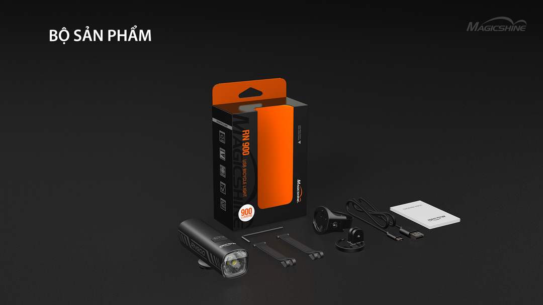 Đèn xe đạp MAGICSHINE RN900 sáng 900lm pin 4000mAh sạc USB-C powerbank