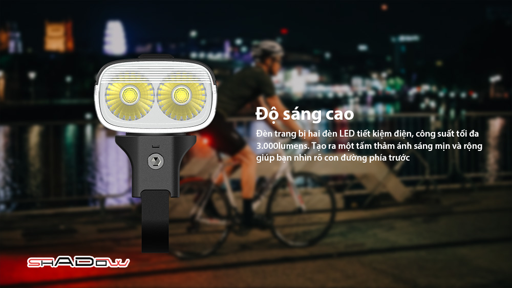 Đèn xe đạp MAGICSHINE RN 3000 2 LED độ sáng 3000 lumen pin 10000mAh