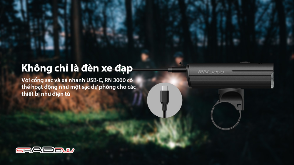 Đèn xe đạp MAGICSHINE RN 3000 2 LED độ sáng 3000 lumen pin 10000mAh