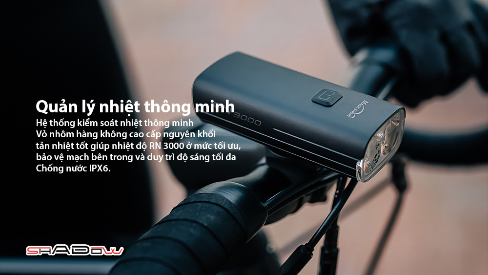 Đèn xe đạp MAGICSHINE RN 3000 2 LED độ sáng 3000 lumen pin 10000mAh