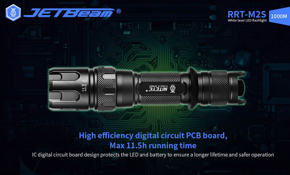 Đèn pin chiếu xa LEP JETBEAM RRT-M2S chiếu sáng lên tơi 11,5h