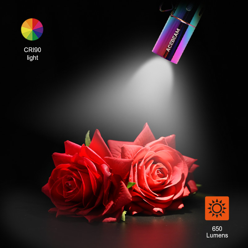 Đèn pin ACEBEAM RIDER RX RAINBOW độ sáng 650 lumen chiếu xa 96m