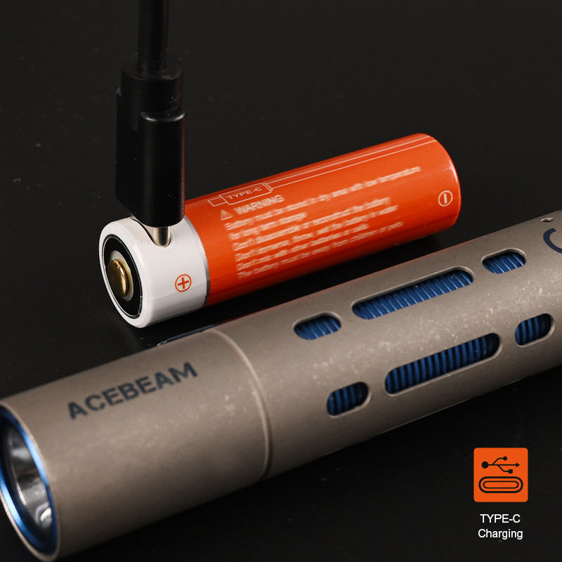 Đèn pin ACEBEAM RIDER RX TITANIUM độ sáng 650 lumen chiếu xa 96m