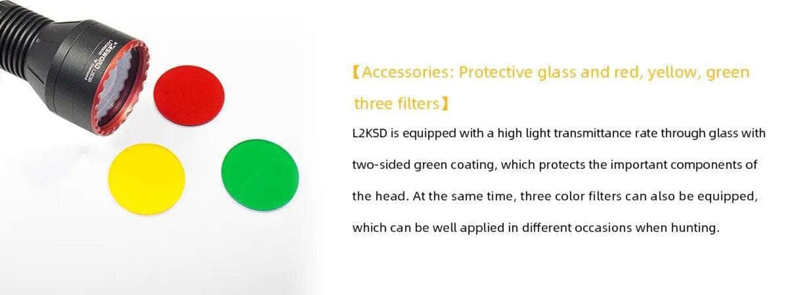 Đèn laser trắng MAXTOCH L2KSD tầm chiếu siêu xa 3200m độ sáng 650 lumen sử dụng 1 pin Li-ion 21700 5000 mAh kèm theo