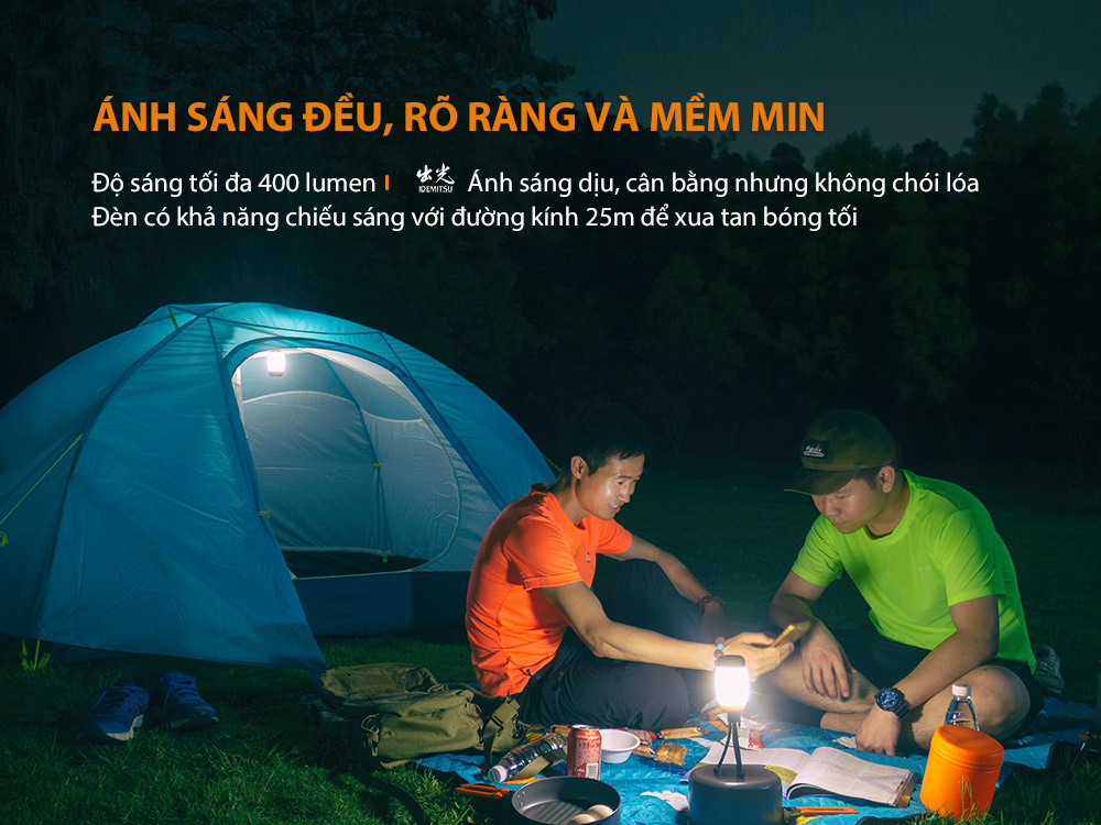 fenix cl26r có độ sáng tối đa 400 lumen