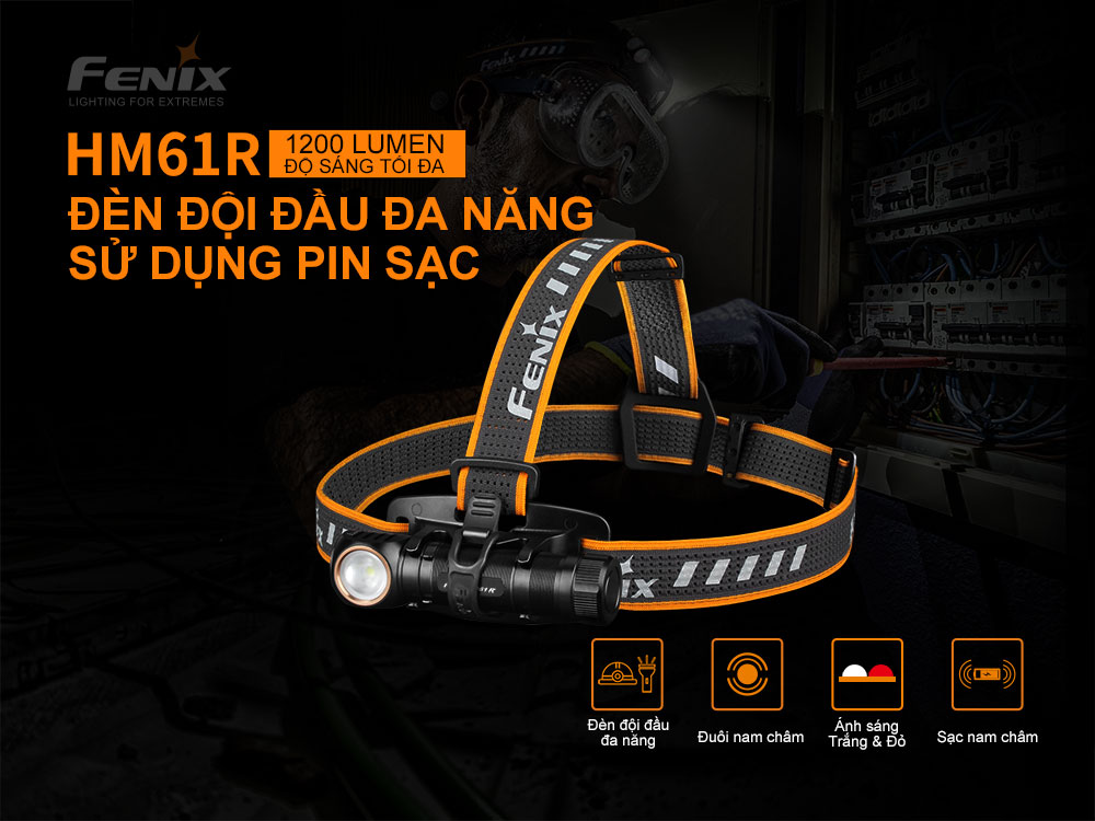 Đèn pin đội đầu Fenix HM61R