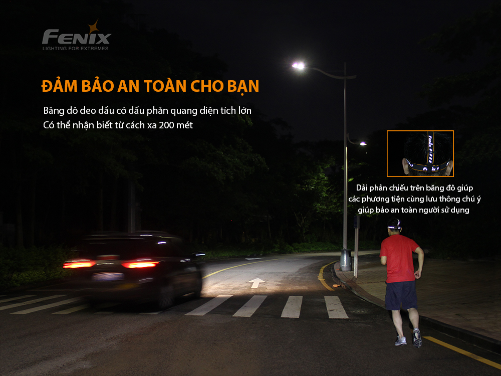 Đèn pin đội đầu FENIX HM65R độ sáng 1400 lumen chiếu xa 163m sạc USB C
