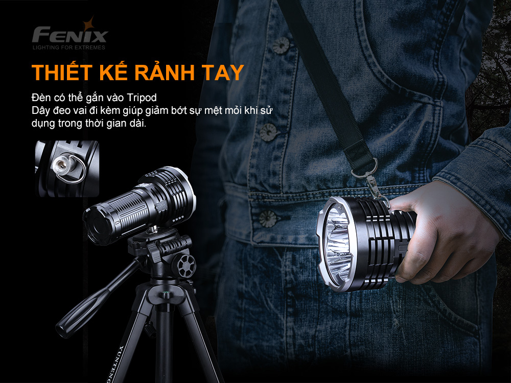 Đèn pin chiếu xa FENIX LR50R độ sáng 12000 lumen chiếu xa 950m