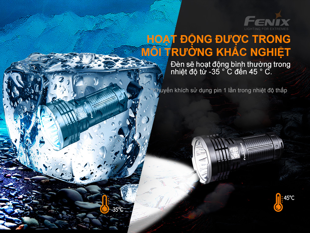 Đèn pin chiếu xa FENIX LR50R độ sáng 12000 lumen chiếu xa 950m