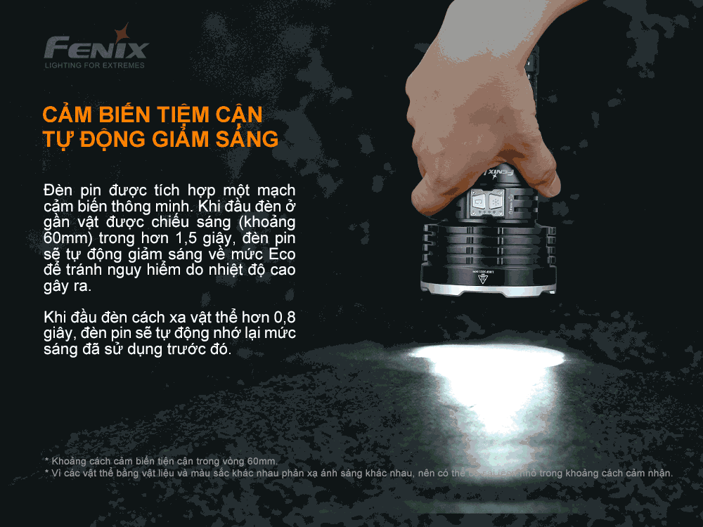 Đèn pin chiếu xa FENIX LR50R độ sáng 12000 lumen chiếu xa 950m