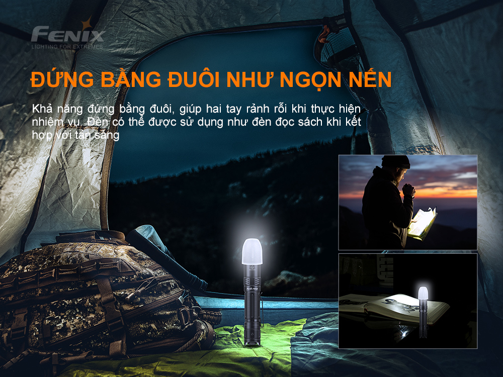 Đèn pin FENIX PD32 V2.0 độ sáng 1200 lumens chiếu xa 395m pin 18650