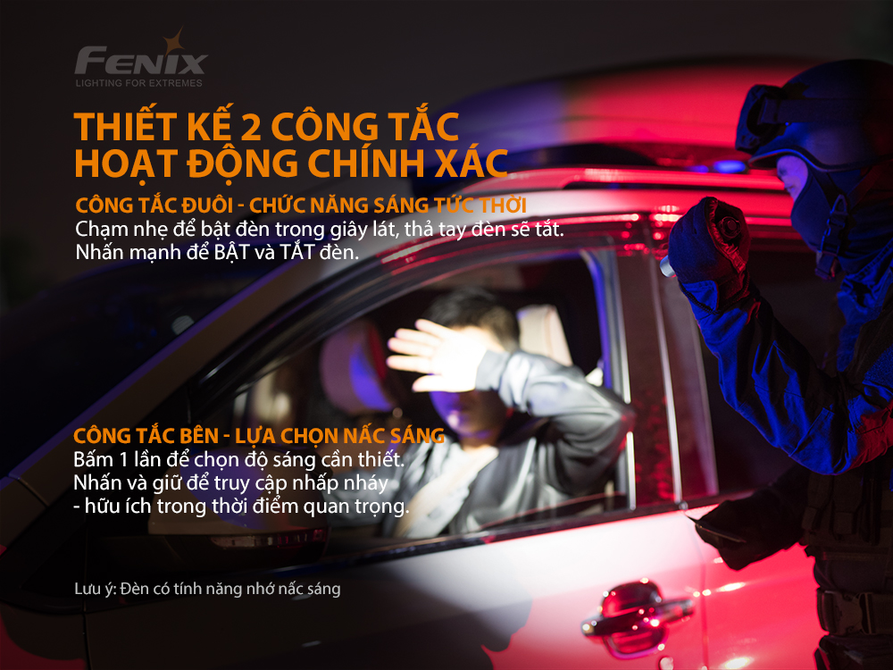 Đèn pin FENIX PD36R độ sáng 1600lm chiếu xa 283m sạc USB C pin 21700 5000mAh kèm theo