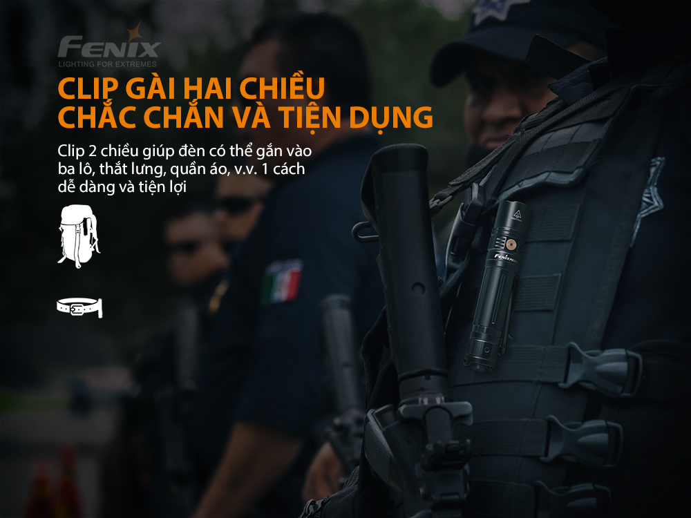 Đèn pin FENIX PD36R độ sáng 1600lm chiếu xa 283m sạc USB C pin 21700 5000mAh kèm theo