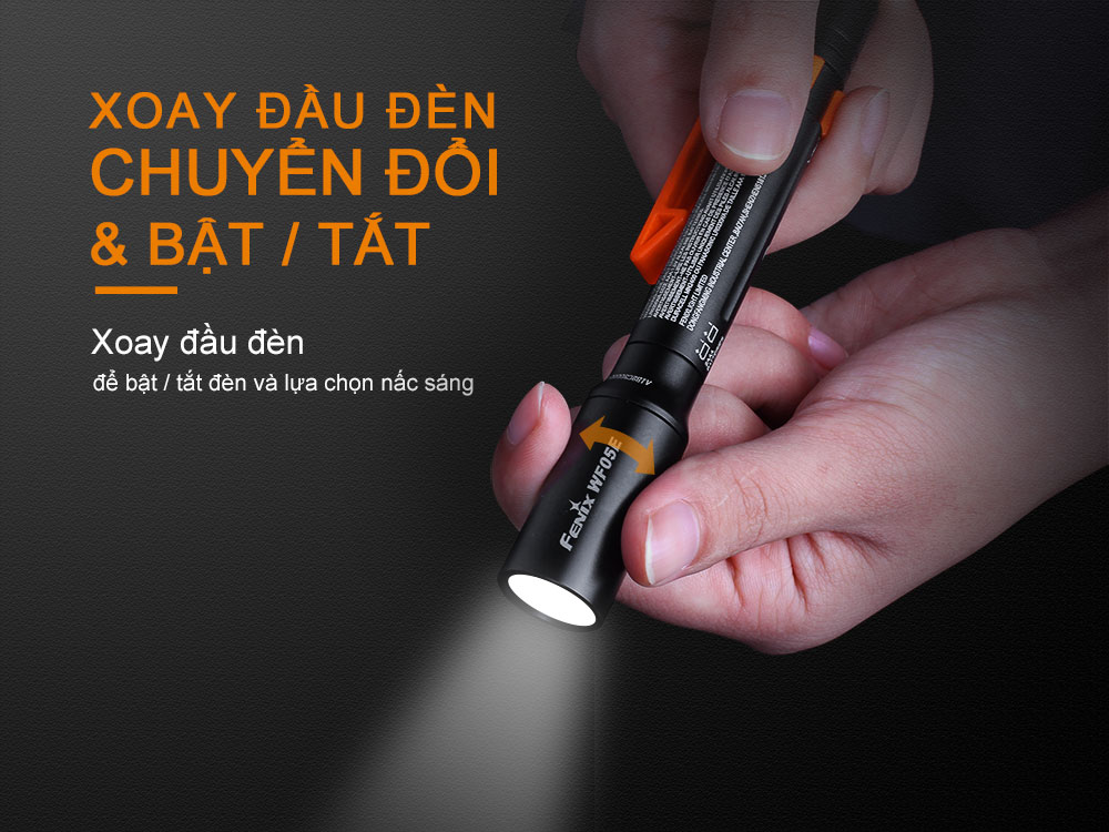 Người dùng dễ dàng điều chỉnh chế độ sáng chỉ bằng thao tác xoay đầu đèn