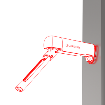 Đèn pin công nghiệp LEDLENSER W7R Work UV độ sáng 600 lumen cổng sạc USB-C có khả năng gập 180 độ