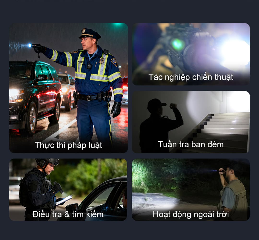 XT2CR PRO phù hợp cho thực thi nhiệm vụ, tuần tra ban đêm, điều tra tìm kiếm và các hoạt động ngoài trời.
