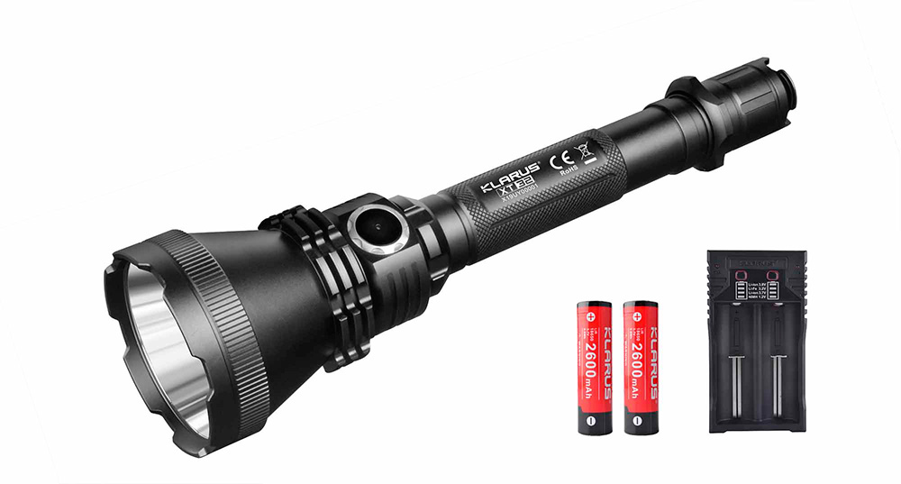 Đèn pin chiếu xa KLARUS XT32 CREE XP-L HI V3 độ sáng 1200 lumen chiếu xa 1000m sử dụng 2 pin 18650 ( pin sạc kèm theo)