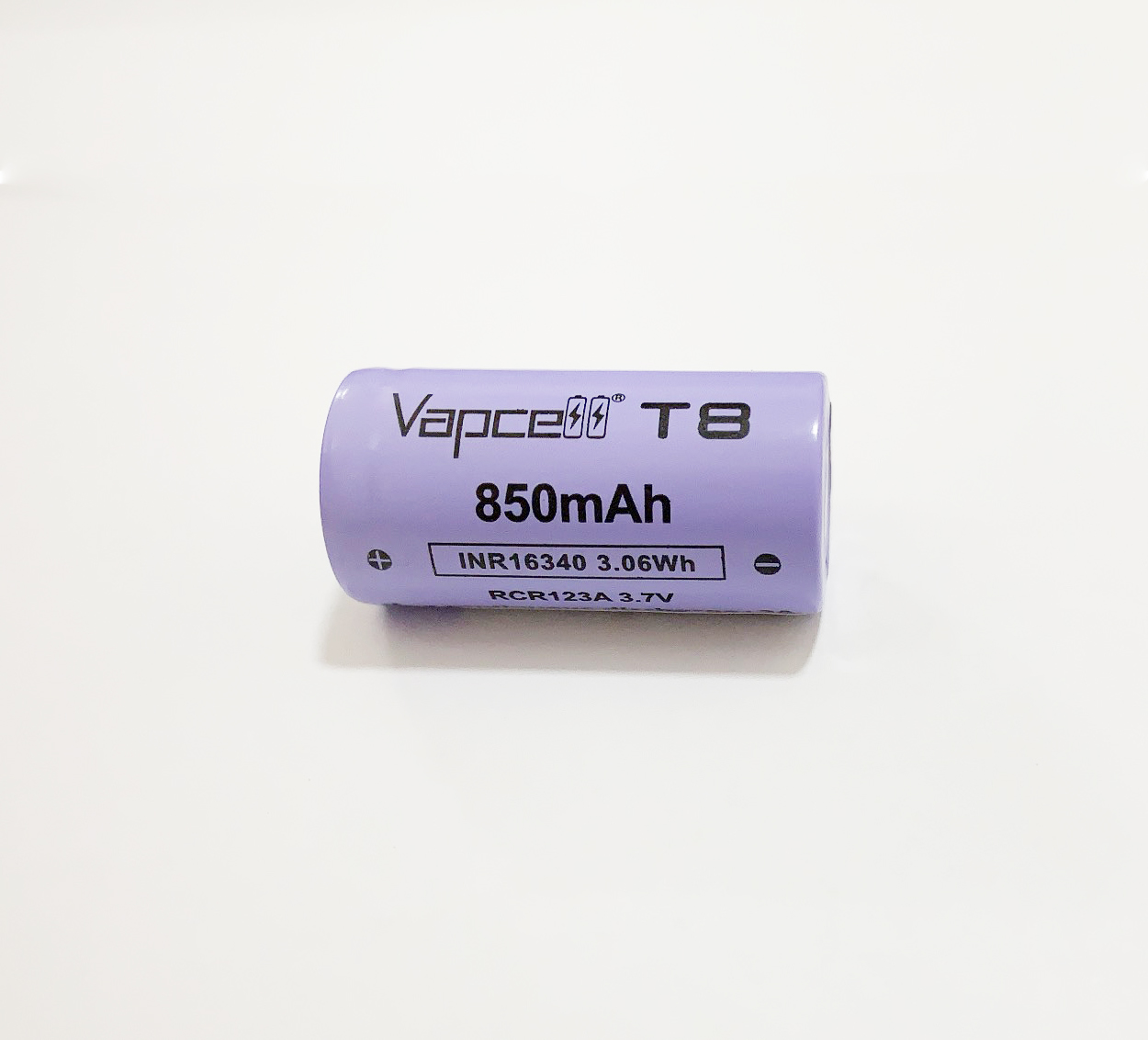 Pin sạc Vapcell 16340 Li-ion dung lượng 850mAh dòng xả 3A