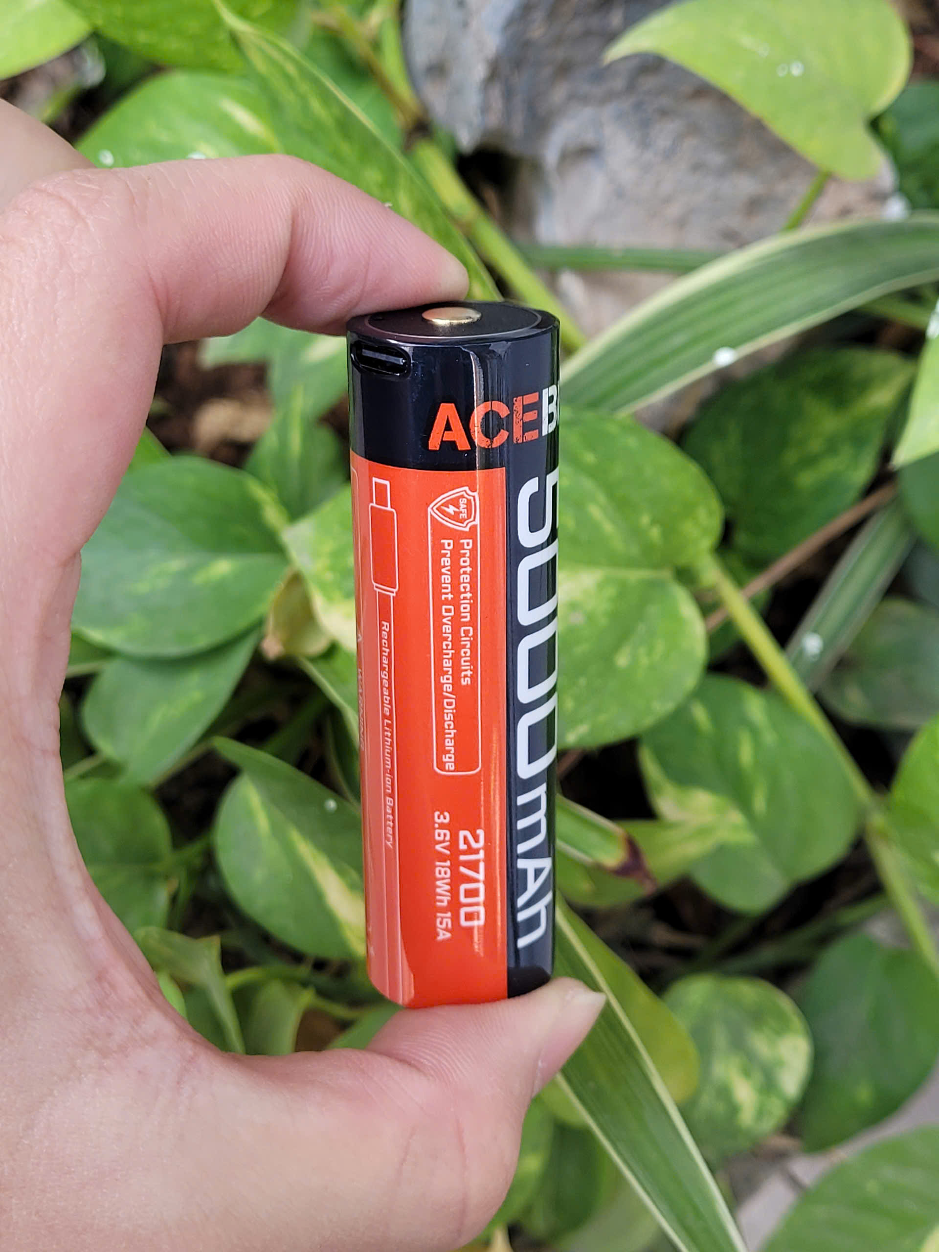 Pin sạc ACEBEAM 21700 5000mAh dòng xả 15A sạc USB