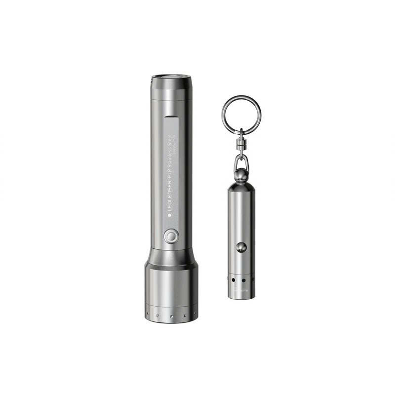 Đèn pin Ledlenser P7R Core & Đèn móc khoá V8 Stainless Steel bản thép (Phiên bản giới hạn)