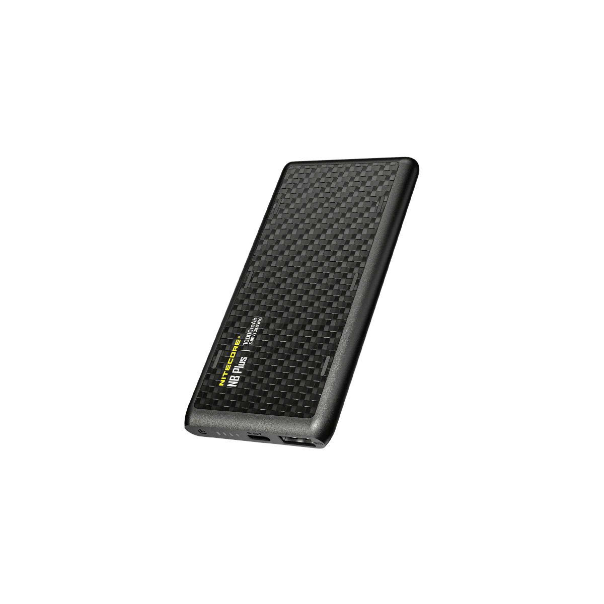 NITECORE NB Plus – Sạc dự phòng sợi carbon 10.000mAh, siêu nhẹ 155g